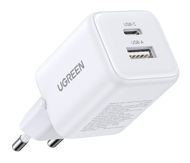 UGREEN Ładowarka sieciowa X514 USB + USB-C GaN 20W biała - 1513579 - zdjęcie 2